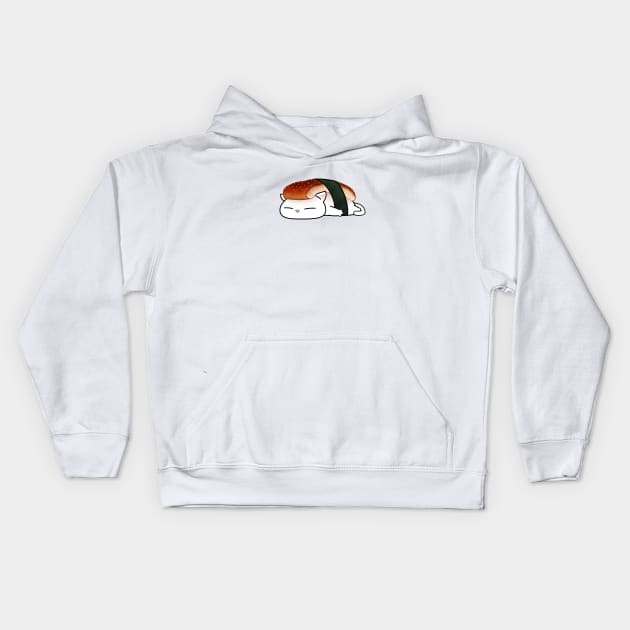 Chubby Cat Unagi Sushi Kids Hoodie by Takeda_Art